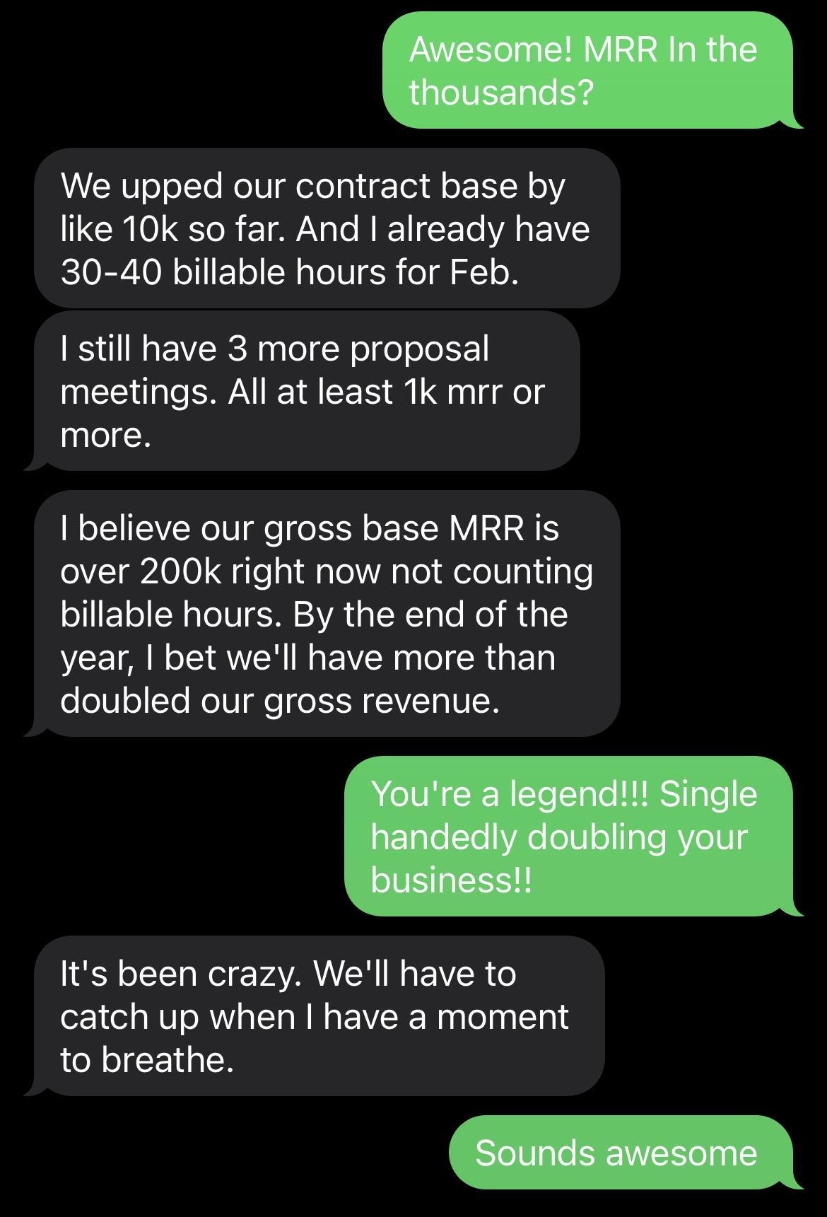 Doubled MRR testimonial